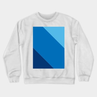 Azure, Cerulean, Royal Blue Diagonal Crewneck Sweatshirt